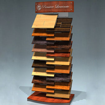 Flooring wooden display stand