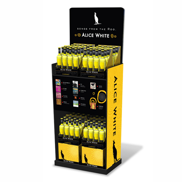 Cardboard Wine Floor Display Stand