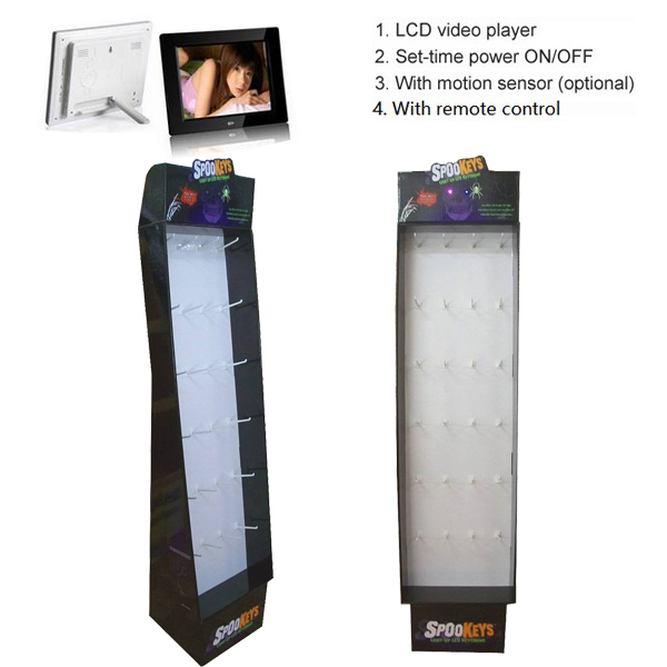 lcd cardboard stand display for golf