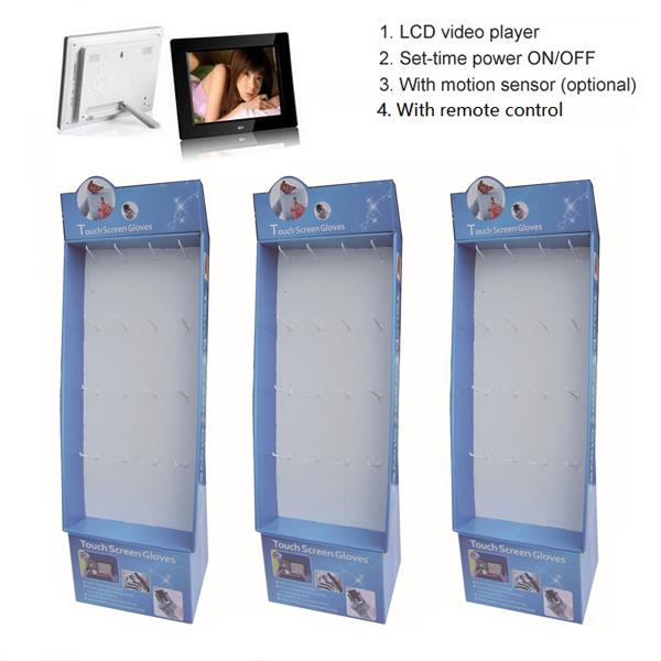 Stylish lcd promotion cardboard floor display