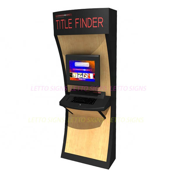Great price Custom designs MDF wooden display with lcd screen