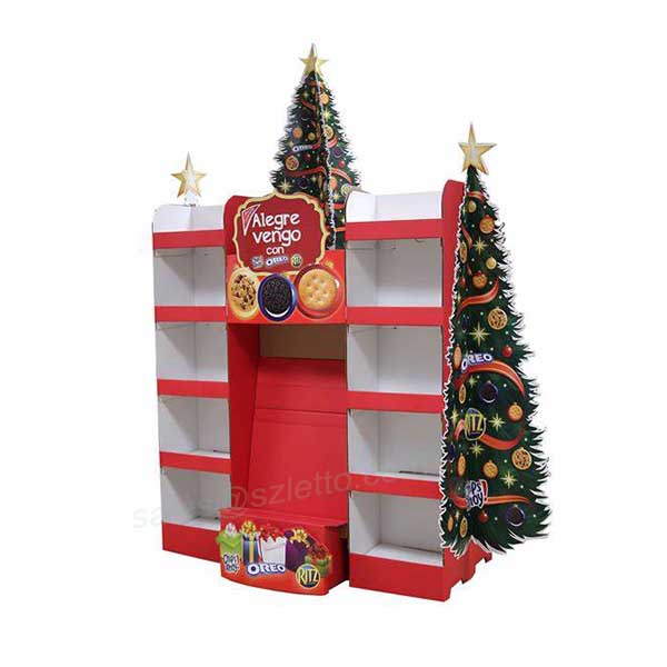 POP Cardboard Advertising Christmas Tree Display Stand