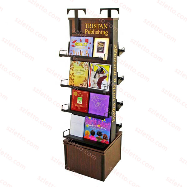 Store Magazine Newspaper Advertising Book Stand Floor Standing Display Shelf