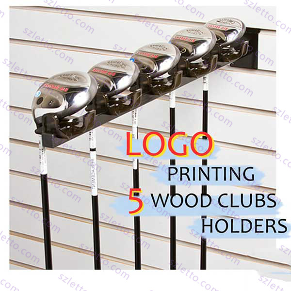 Slat wall mounted organizer vintage rack golf club wooden displays